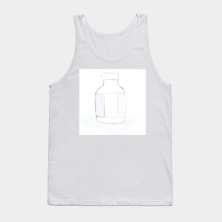 container, bottle, pharmacy, science, alchemy, watercolor, illustration, trend, trendy, sketch, hand drawn, laboratory, laboratory assistant Tank Top